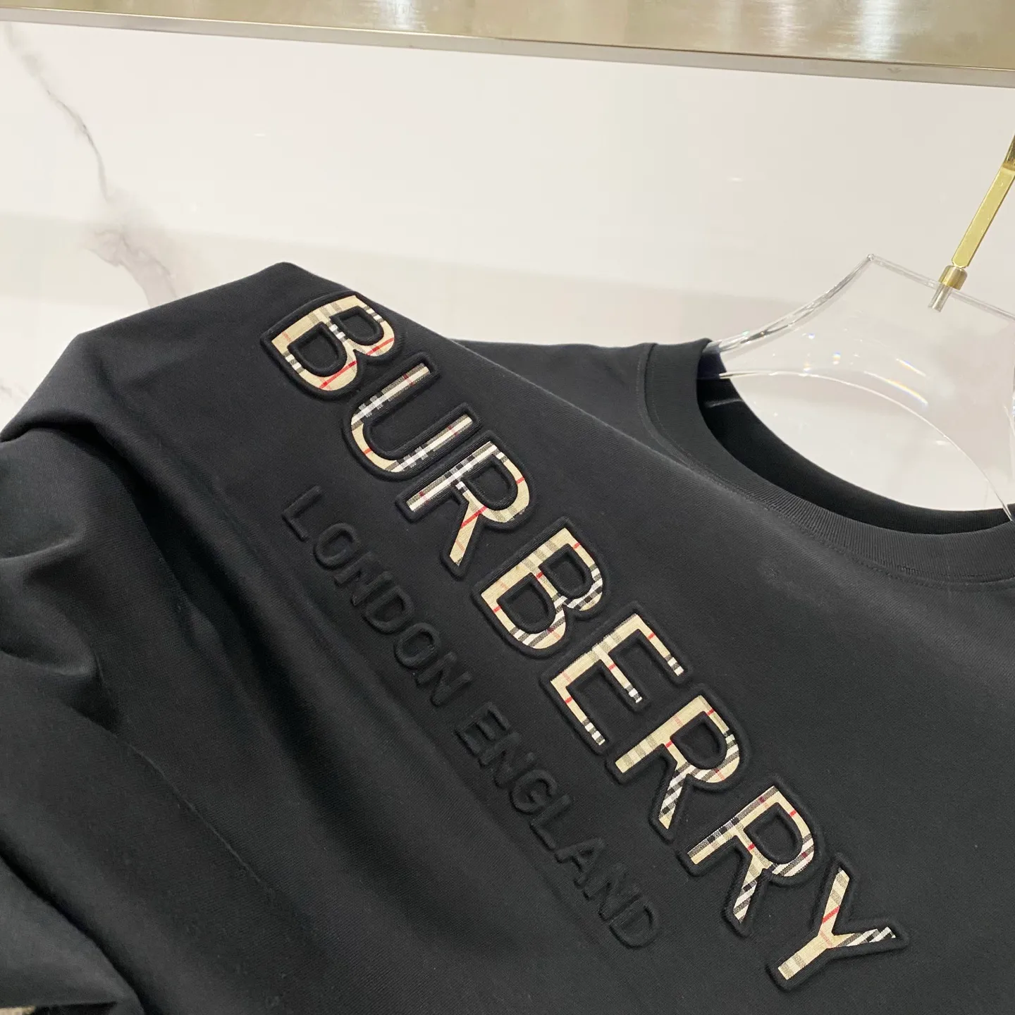 BURBERRY/ - 260 T LOGO Quality 100 ％ Versatile Size:XS-L :Black.White.Gray